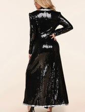 Load image into Gallery viewer, Black Sequins Blazer Dress
