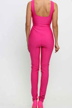 Load image into Gallery viewer, Pink Scuba Spandex Jumpsuit (New Arrivals)

