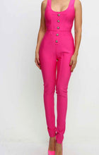 Load image into Gallery viewer, Pink Scuba Spandex Jumpsuit (New Arrivals)
