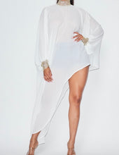Load image into Gallery viewer, Sheer Asymmetrical White Top (New Arrivals)
