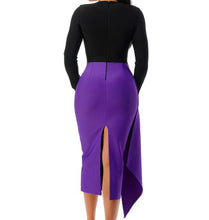 Load image into Gallery viewer, Purple/Black Bandage Dress (New Arrival)
